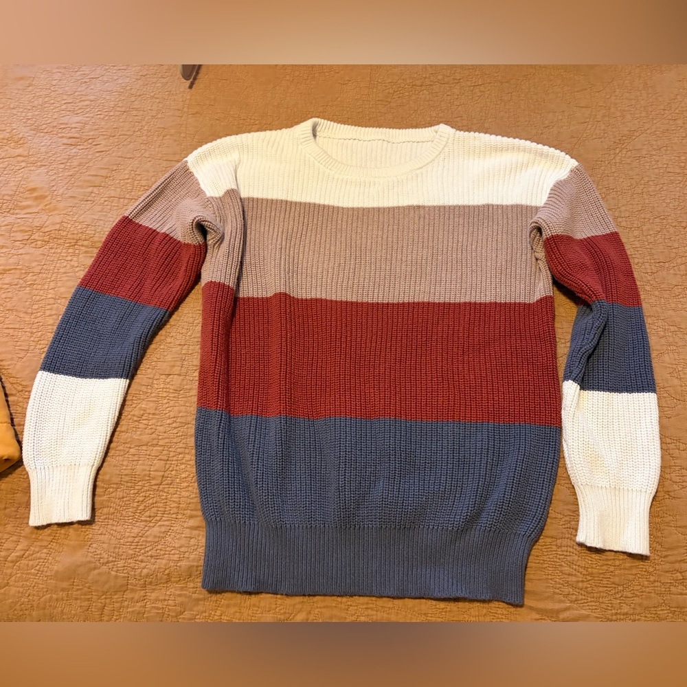 Colorblock Crewneck Sweater